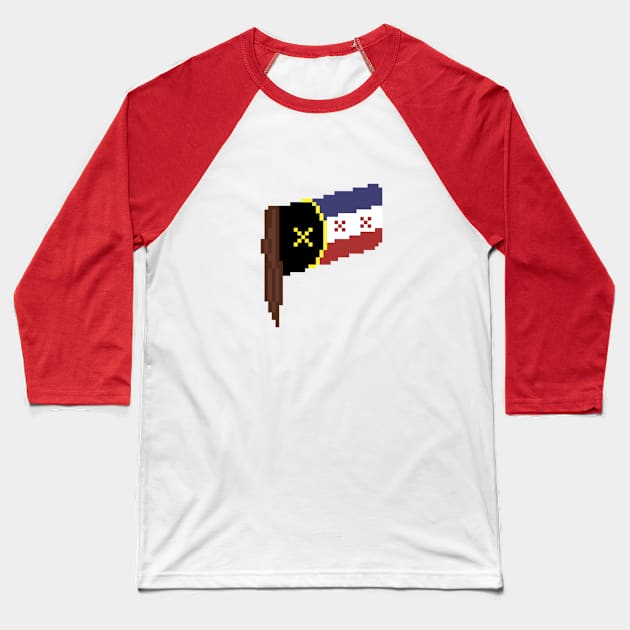 lmanberg flag pixel art Baseball T-Shirt by sezawhatever